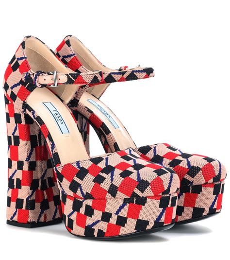 scarpe prada jacquard check|Prada Jacquard Platform Ankle.